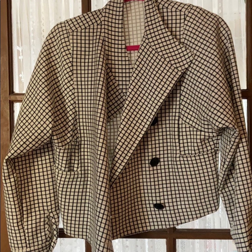 Cabi Window Pane Suit Jacket